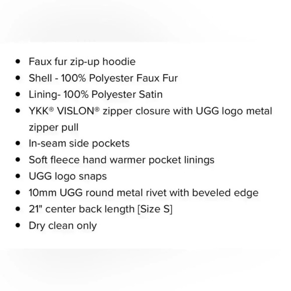 UGG MANDY FAUX FUR HOODIE Il - Picture 2 of 6